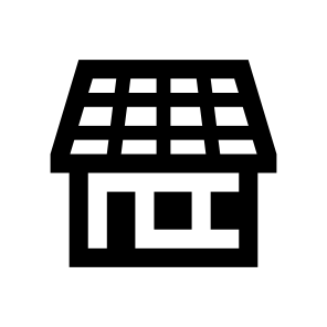 Renewable Energy House Solar Panel Ecological icon