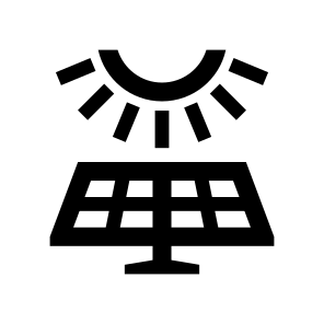 Renewable Energy Solar Panel Sun icon