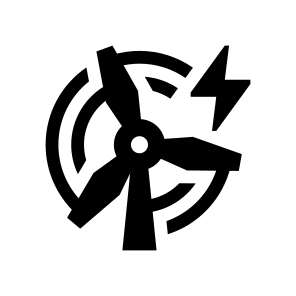 Renewable Energy Wind Generator Generation Electricity One icon