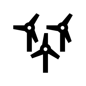 Renewable Energy Wind Generator Generation Electricity Six icon