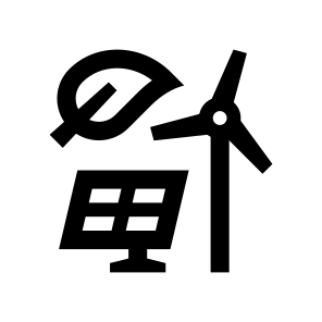 Renewable Energy Wind Generator Solar Panel Ecological icon