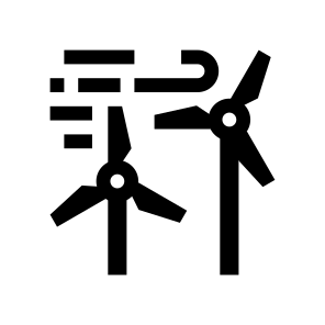 Renewable Energy Wind Generators Rotation Turbines icon