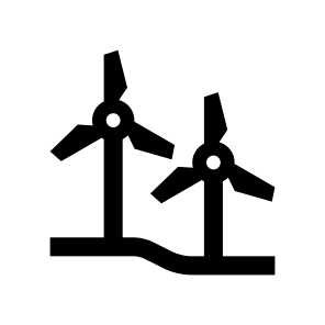 Renewable Energy Wind Generators Turbines Electricity icon