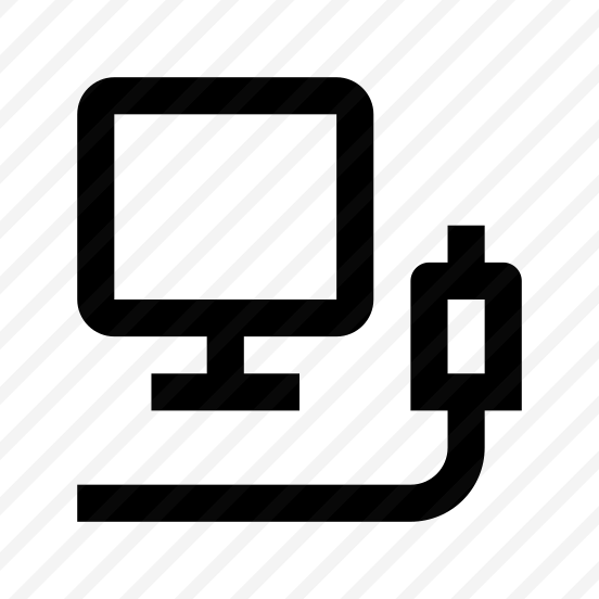 Monitor Cable Wire Connection Icon preview