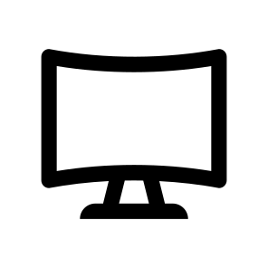 Monitor Screen Display Curved Icon icon