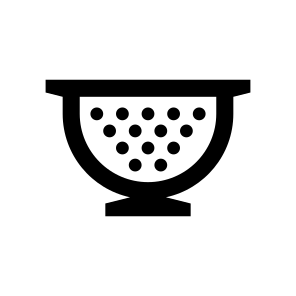 Cookware Colander Sieve Cooking Icon icon