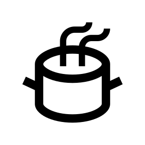 Cookware Pot Saucepan Steam Icon icon