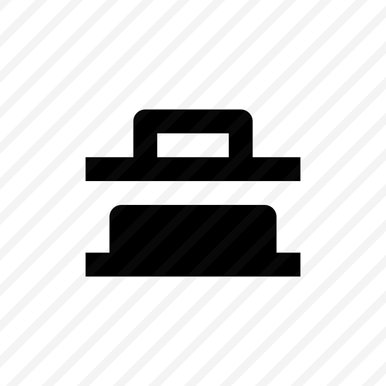 Distribute Vertical Bottom Icon Symbol preview