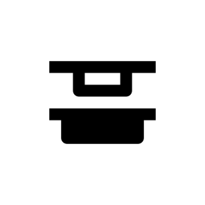 Distribute Vertical Top Icon Symbol icon