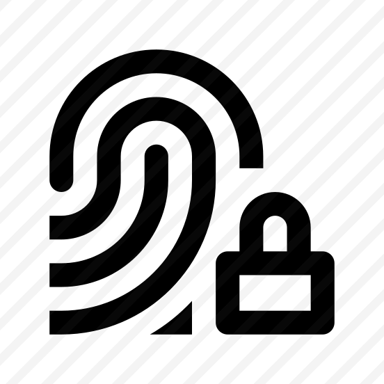 Fingerprint Id Blocked Line Icon preview