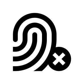 Fingerprint Id Delete Line Icon icon