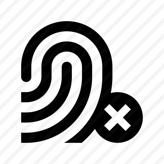 Fingerprint Id Delete Line Icon preview
