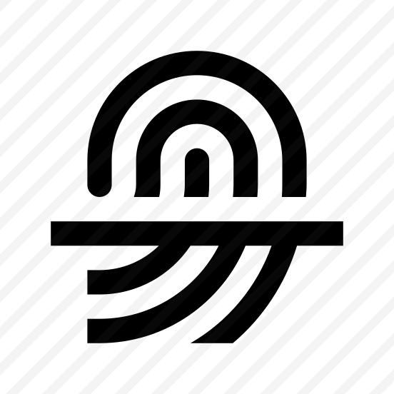 Fingerprint Id Scanning Line Icon preview