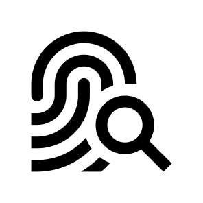 Fingerprint Id Search Line Icon icon