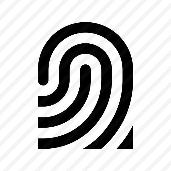 Fingerprint Line Icon Symbol Vector preview