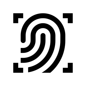 Fingerprint Scaner Line Icon Symbol icon