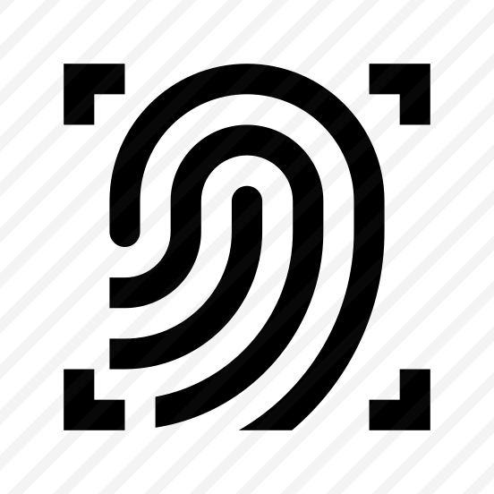 Fingerprint Scaner Line Icon Symbol preview