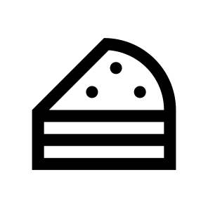 Dessert Cake Pie Piece Icon icon
