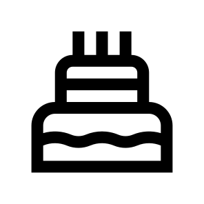 Dessert Cake Pie Tiered Candles icon