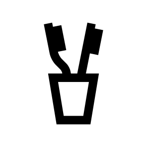 Toothbrushes Family Cup Pot Bathroom Dental Care icon