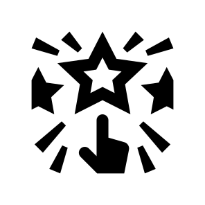 Customer Care Evaluation Rate Rating Hand Star Favorite Quality Line icon