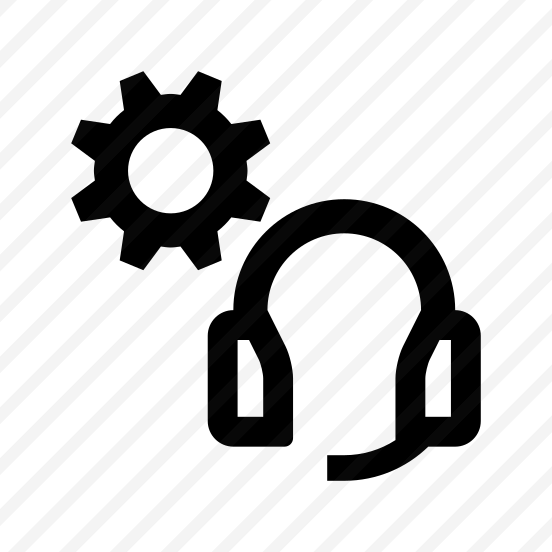 Live Chat Customer Care Headphones Headset Settings Options Configuration Cogwheel Gear Service Support Call Center preview