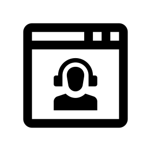 Live Chat Customer Care Operator Window Browser Service Support Call Center Line icon