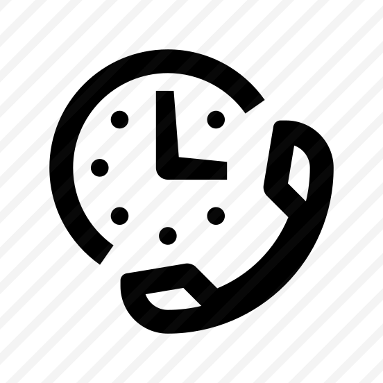 Live Chat Customer Care Phone Handset Clock Time Interval Service Support Line preview