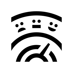 Live Chat Customer Care Rating Grade Grading Scale Emoticons Emoji Sad Neutral Happy Service Support Line icon