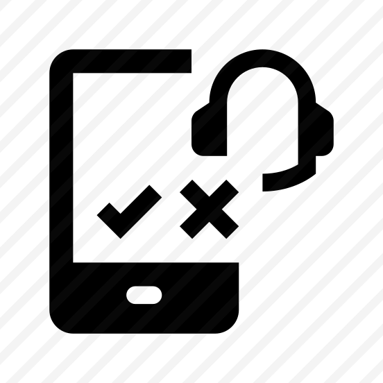 Live Chat Customer Care Smartphone Mobile Confirm Cancel Headphones Headset Service Support Call Center Line preview