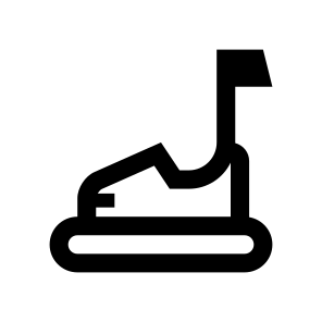 Amusement Park Autodrome Attraction Icon icon