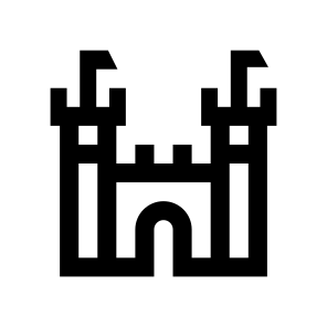 Castle Fortress Towers Gate Stone Wall Building icon