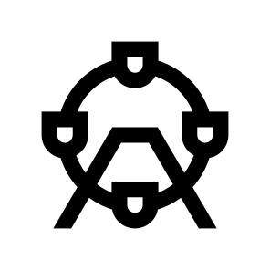 Ferris Wheel Attraction Icon Symbol icon