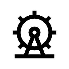 Ferris Wheel Attraction Two Icon icon