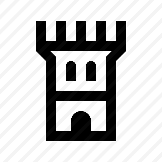 Tower Castle Icon Symbol Vector preview