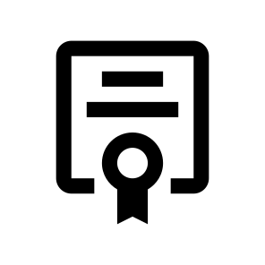 Diploma Certificate Icon Symbol Vector icon