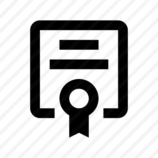 Diploma Certificate Icon Symbol Vector preview