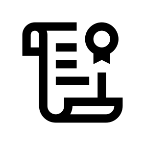 Diploma Scroll Icon Symbol Vector icon