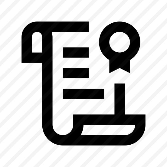 Diploma Scroll Icon Symbol Vector preview