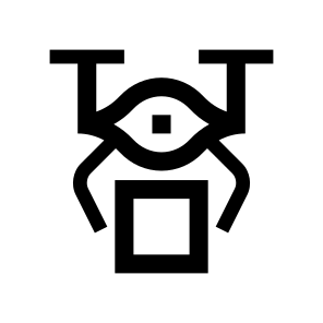 Quadcopter Drone Copter Robot Box Delivery Line icon