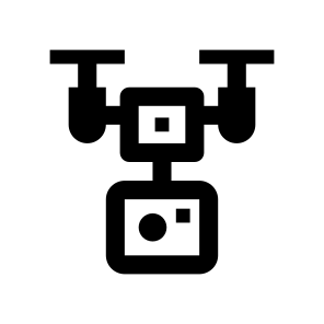 Quadcopter Drone Copter Robot Camera Video Recording One Line icon