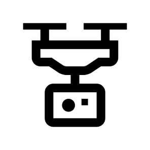 Quadcopter Drone Copter Robot Camera Video Recording Two Line icon