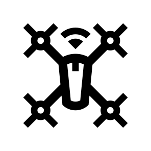 Quadcopter Drone Copter Robot Control Remote Wireless One Line icon