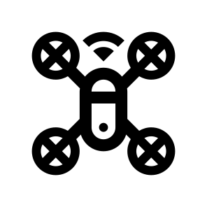 Quadcopter Drone Copter Robot Control Remote Wireless Two Line icon