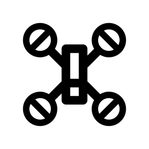 Quadcopter Drone Copter Robot Remote One Line icon