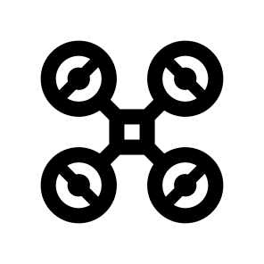 Quadcopter Drone Copter Robot Remote Six Line icon