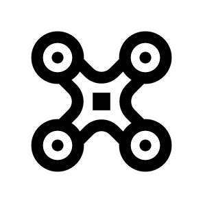Quadcopter Drone Copter Robot Remote Two Line icon
