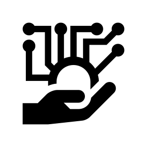 Cyber Security Hand Network Access Two icon