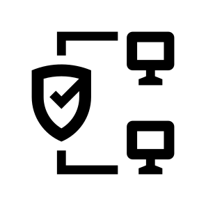Cyber Security Shield Network Computers icon