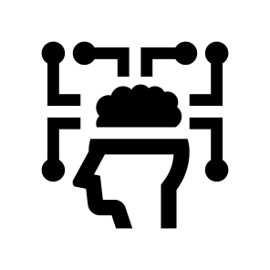 Cyborg Robot Brain Neurons Icon icon